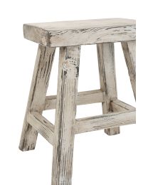 Kruk Ibiza Rechthoek Hout White Wash - Per 2