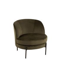 Chaise Lounge Ronde Textile/métal Rouge Brique