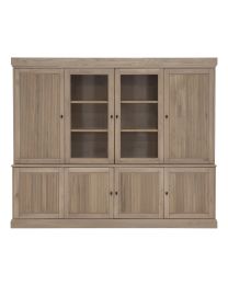 Eiken Vitrinekast Met 2 Glasdeuren