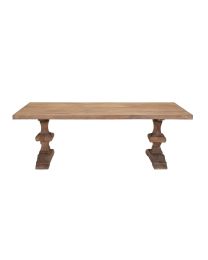 Eetkamertafel Teak Met Kloosterpoot 220 Cm