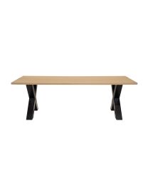 Verlengbare Eiken Tafel Met Metalen X Poot