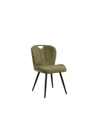 Eetkamerstoel Met Handvat In Luxe Stoffering Moss Color - Per 2