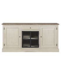 Dressoir Met 1 Glasdeur, 2 Houten Deuren 1 Lade