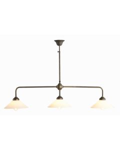 Landelijke Hanglamp Donker Brons 3 Lichtpunten