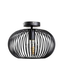 Plafonier Rond Wire Thinking, 1 Lichtpunt 30cm, Zwart