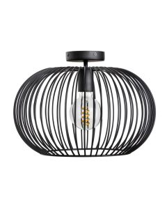 Plafonier Rond Wire Thinking, 1 Lichtpunt 40cm, Zwart