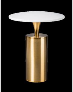 Tafellamp Elegance, Wit/brass Afwerking