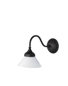 Rustieke Landelijke Wandlamp Met Glazen Kap