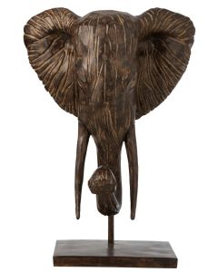 Olifant Op Voet Poly Bruin