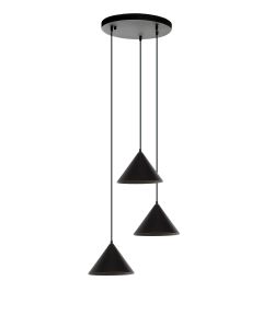 Hanglamp 3 Lichtpunten Zwarte Afwerking