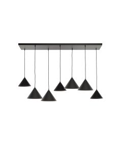 Stijlvolle 7 Lichtpunten Hanglamp Zwart