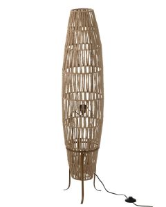 Staanlamp Gewoven Jute Beige Large