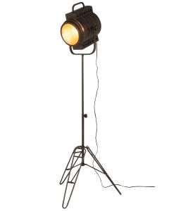 Staanlamp Film Metaal/glas Zwart