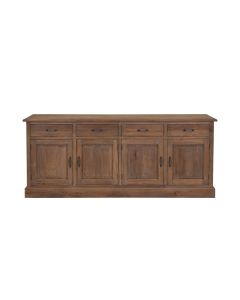 Teakhouten Dressoirkast Met 4 Deuren En 4 Lades