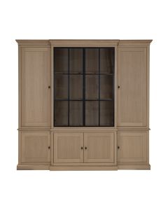 Landelijke Vitrinekast Met Kroonlijst.